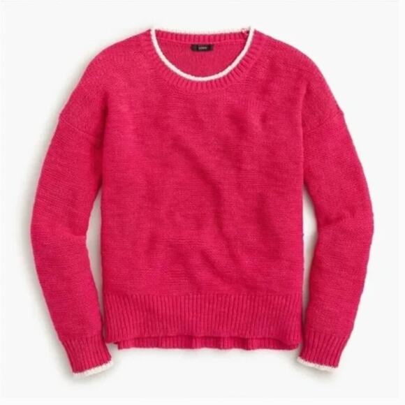 J. Crew Sweaters - J. Crew Tipped Beach Sweater in Pink